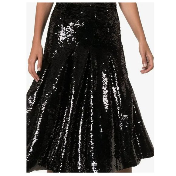 NWT Simone Rocha Pleated Sequin Midi Skirt 4 - Picture 7 of 11